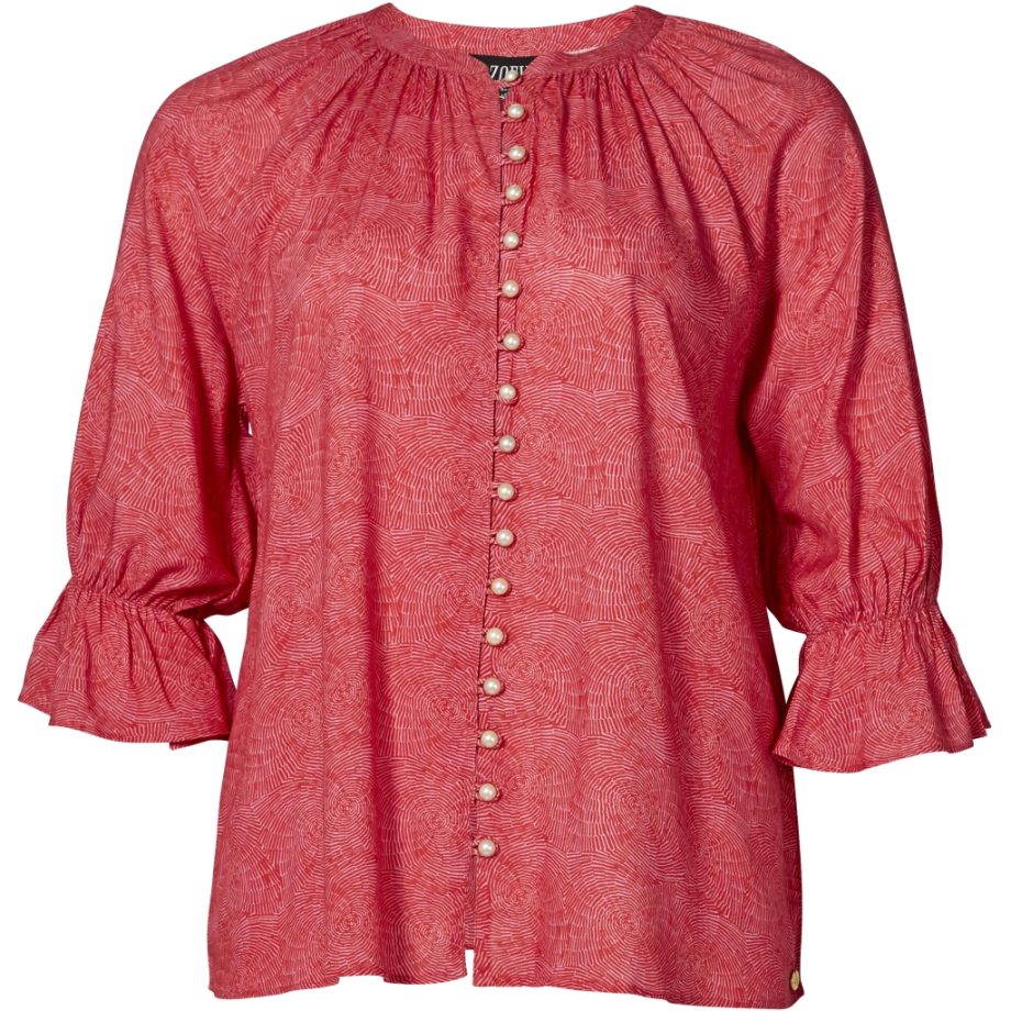 Blouse Ellianna- Rouge red mix