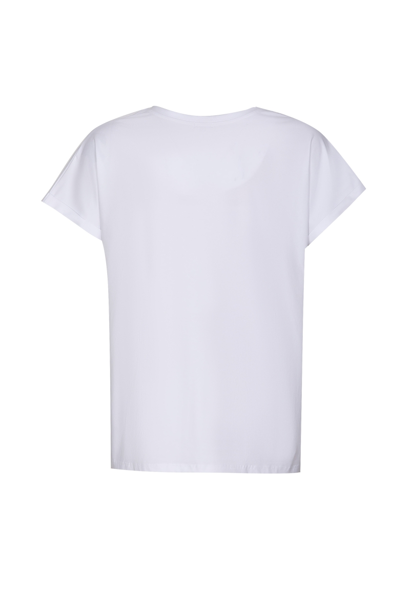 T-Shirt Marja Wit/Lichtblauw
