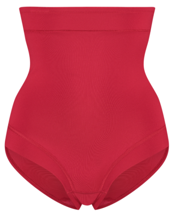 Pure Color Shape Brief Red