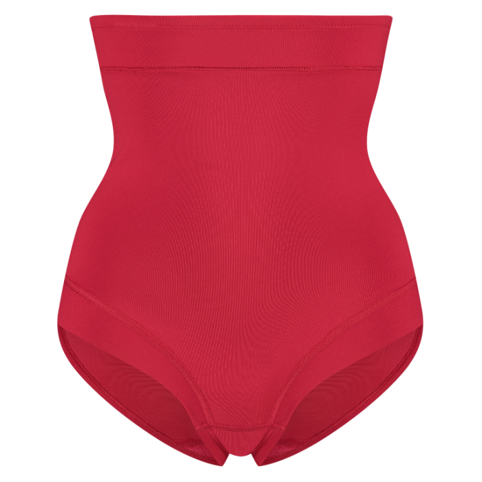 Pure Color Shape Brief Red