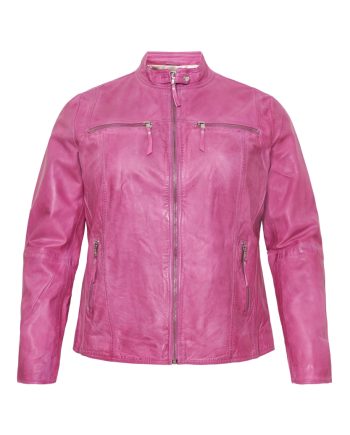 Biker jacket-Rose Berry