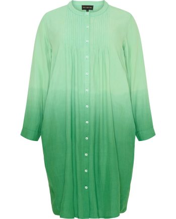 Shirt Dress w pleats- Spring Green