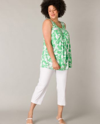Top Heloise Bright Green-White