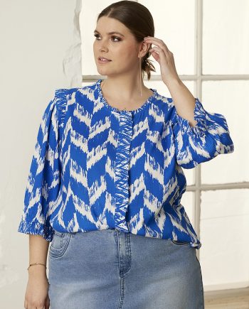 Blouse Zaria- Blue and White