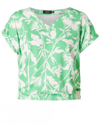 YESTA T-Shirt Helin Bright-Green-white