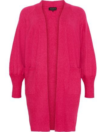 NO.1.BY.OX Lange cardigan mouw Magenta Pink