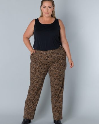 COLLETTA Broek- Camel / Multi Colour