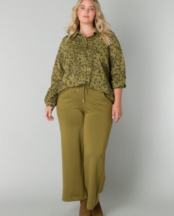 YESTA Blouse Vedita Avocado Green/Black