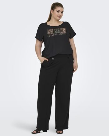 ONLY CARMAKOMA Button Pants Carsania- Black