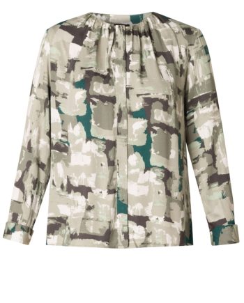 YESTA Blouse Saskia Greyed Army